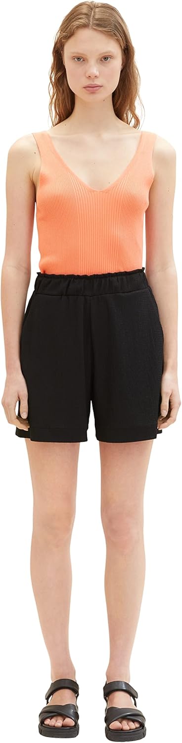 TOM TAILOR Denim Damen Basic Shorts, 14482 - Deep Black