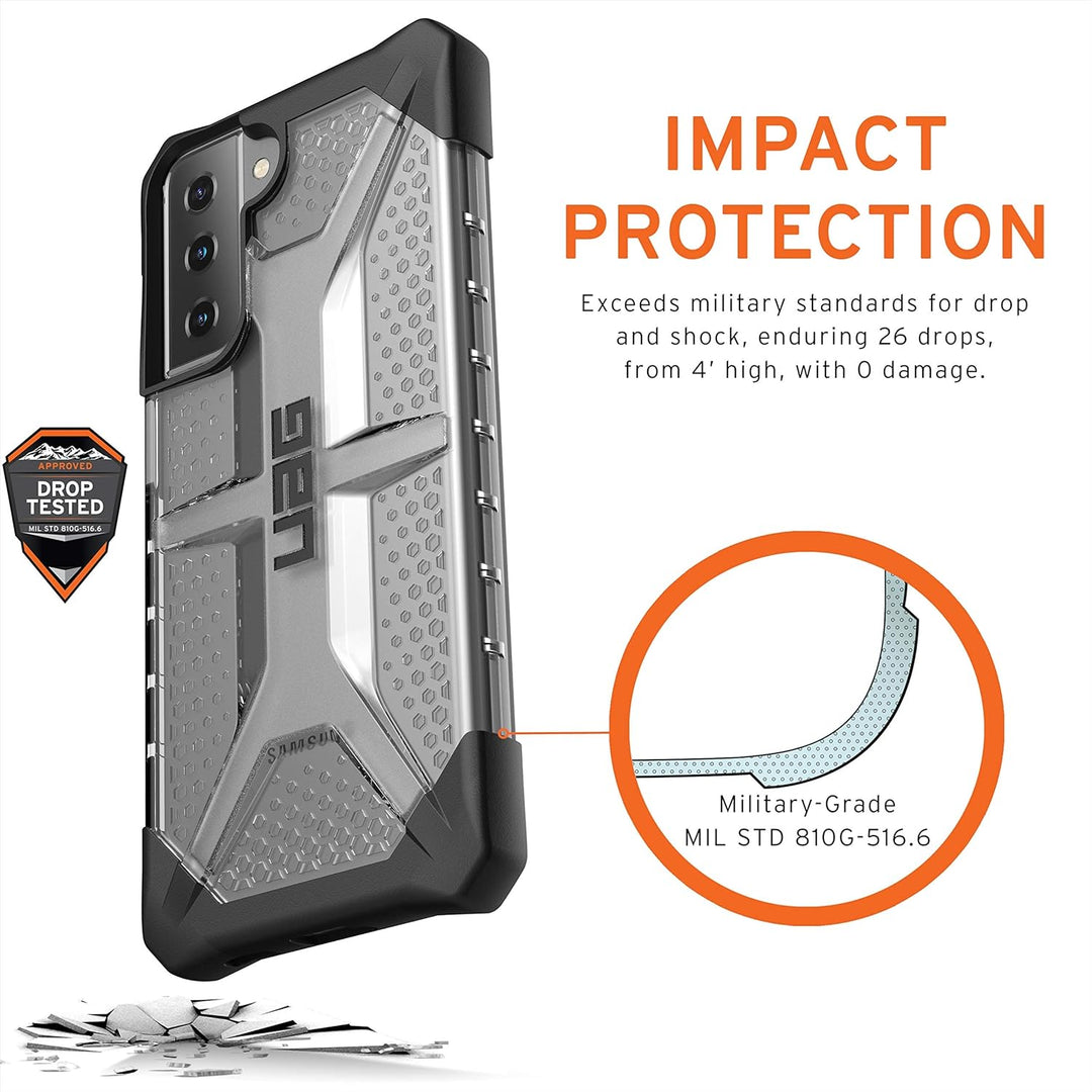 Urban Armor Gear Plasma Schutzhülle Samsung Galaxy S21+ 5G (6,7" Zoll) Hülle (Wireless Charging komp
