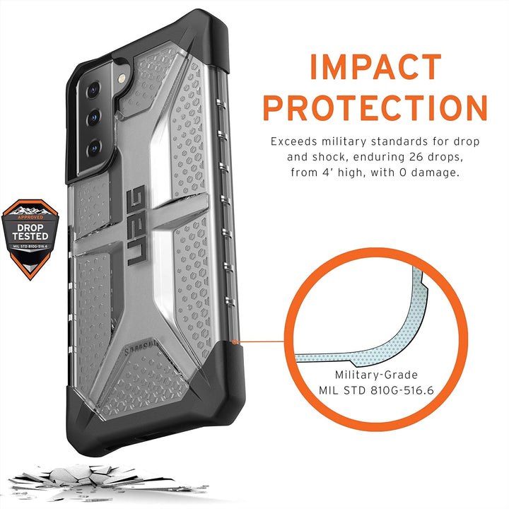Urban Armor Gear Plasma Schutzhülle Samsung Galaxy S21+ 5G (6,7" Zoll) Hülle (Wireless Charging komp