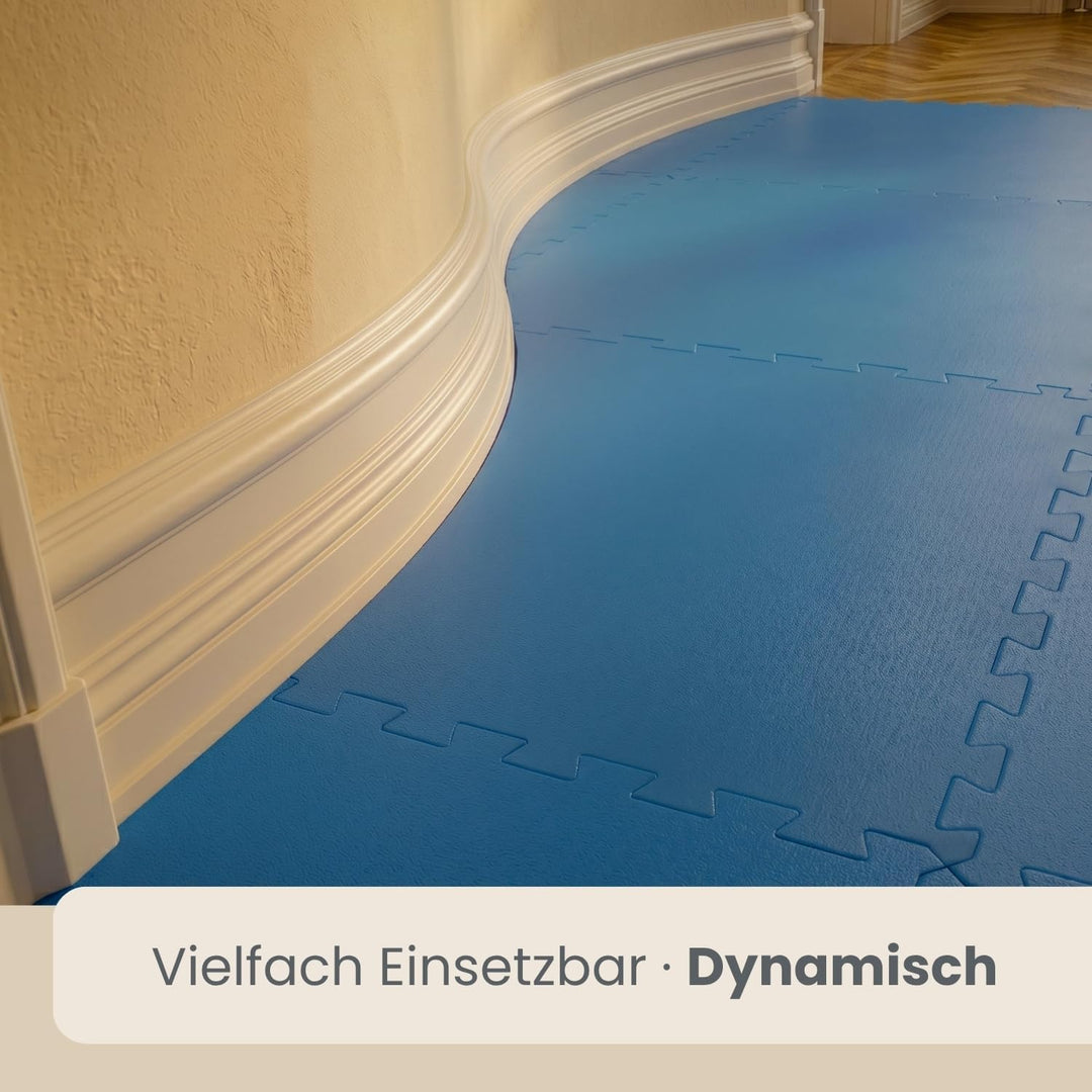 EYEPOWER 25mm Dicke Bodenschutz-Matte 90x90cm Trainingsmatte Puzzlematte erweiterbare Fitnessmatte i