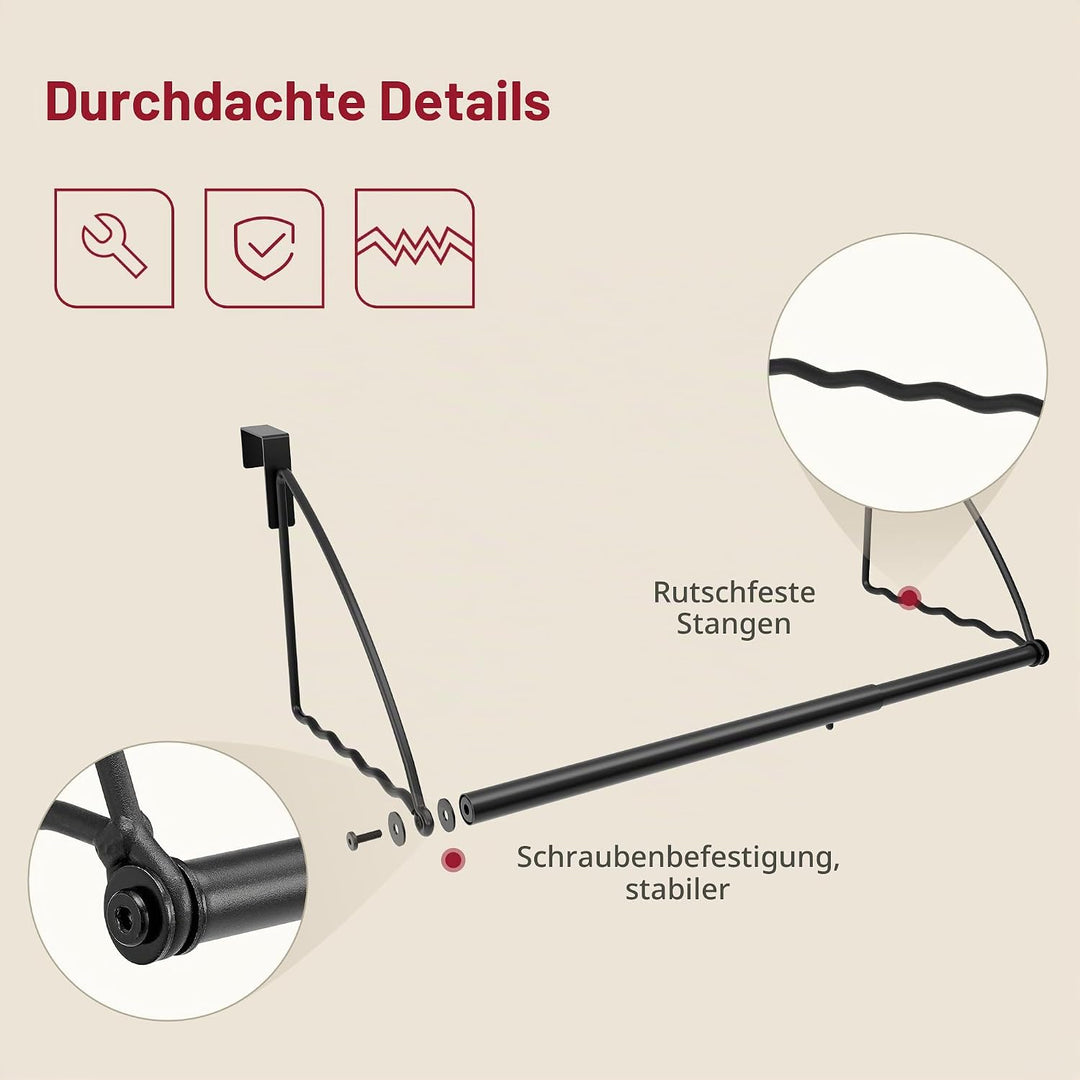 Tajsoon Türhänger, Erweiterbar und Verstellbar, Türkleiderständer für Handtücher und Mäntel, Badezim