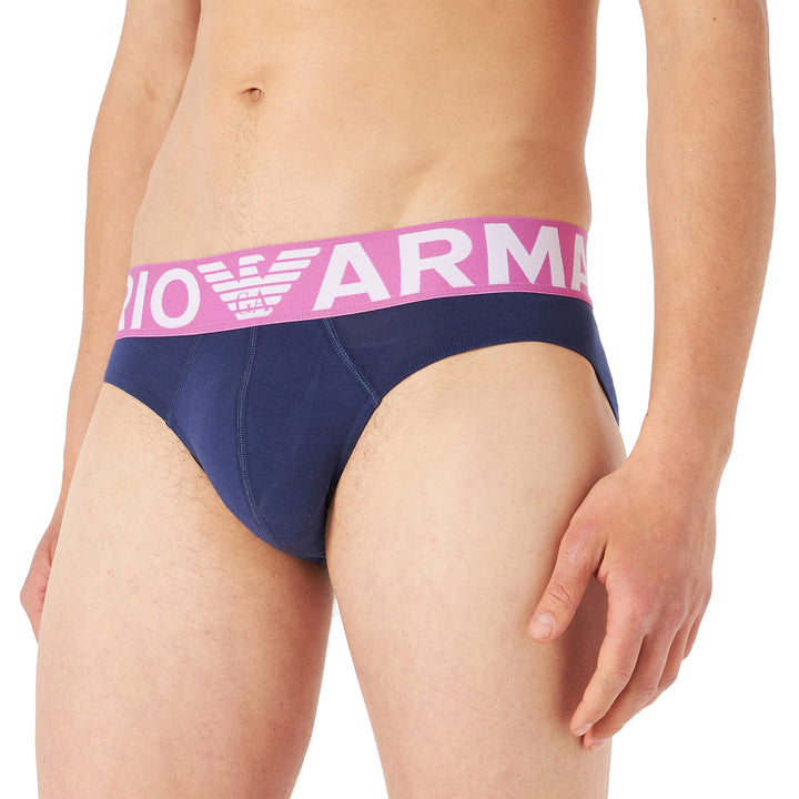 Emporio Armani Herren Brief Megalogo Briefs (1er Pack) S Patriot Blue, S Patriot Blue