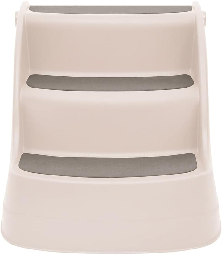 vidaXL Hundetreppe mit 3 Stufen Klappbar Creme 50x38x38 cm Kunststoff, Creme