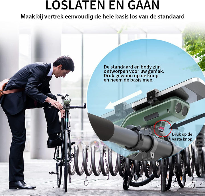 UPPEL Fahrrad Bluetooth Lautsprecher 10 in 1 Multifunktionaler Handyhalterung Fahrrad-Powerbank-Klin