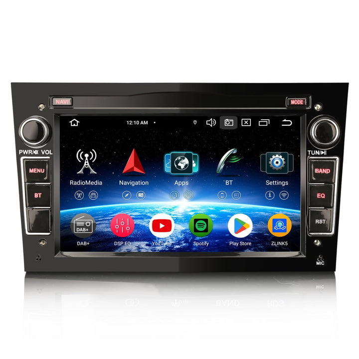 Erisin 8-Kern 4GB+64GB Android 12 Autoradio Bluetooth GPS Navi für Opel Antara Astra H Corsa C/D Mer