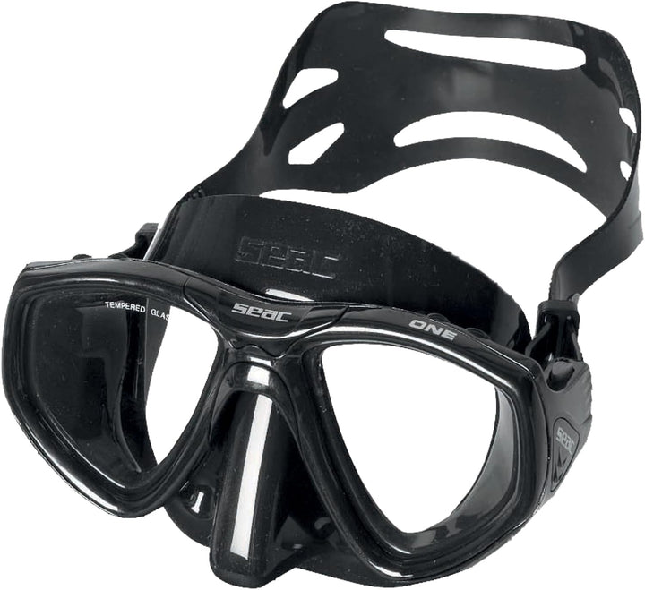 Seac Unisex Tauchmaske ONE, Regular Fit schwarz/schwarz, schwarz/schwarz