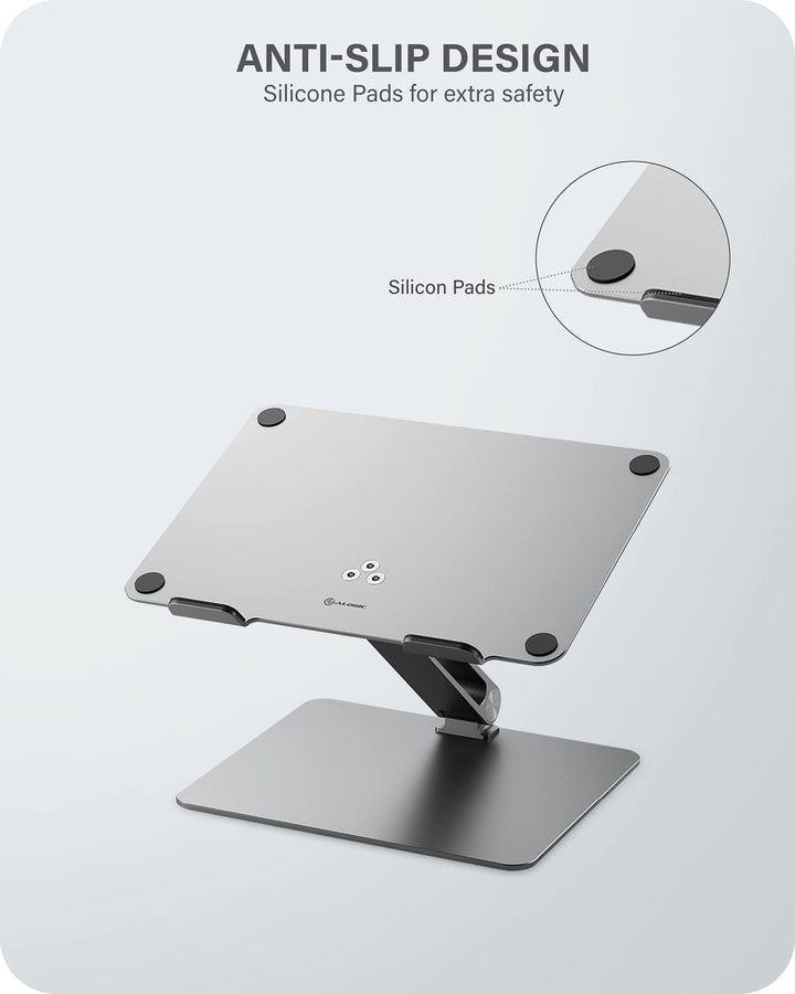 ALOGIC Elite Verstellbarer Laptopständer, Ergonomischer Riser im Aluminiumdesign, tragbar und robust