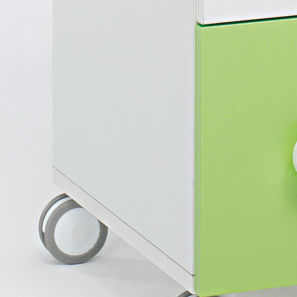 Foppapedretti 4 gummierte Nylon-Räder, Ersatz für Kinderbetten und Badewannen von Foppapedretti, wei
