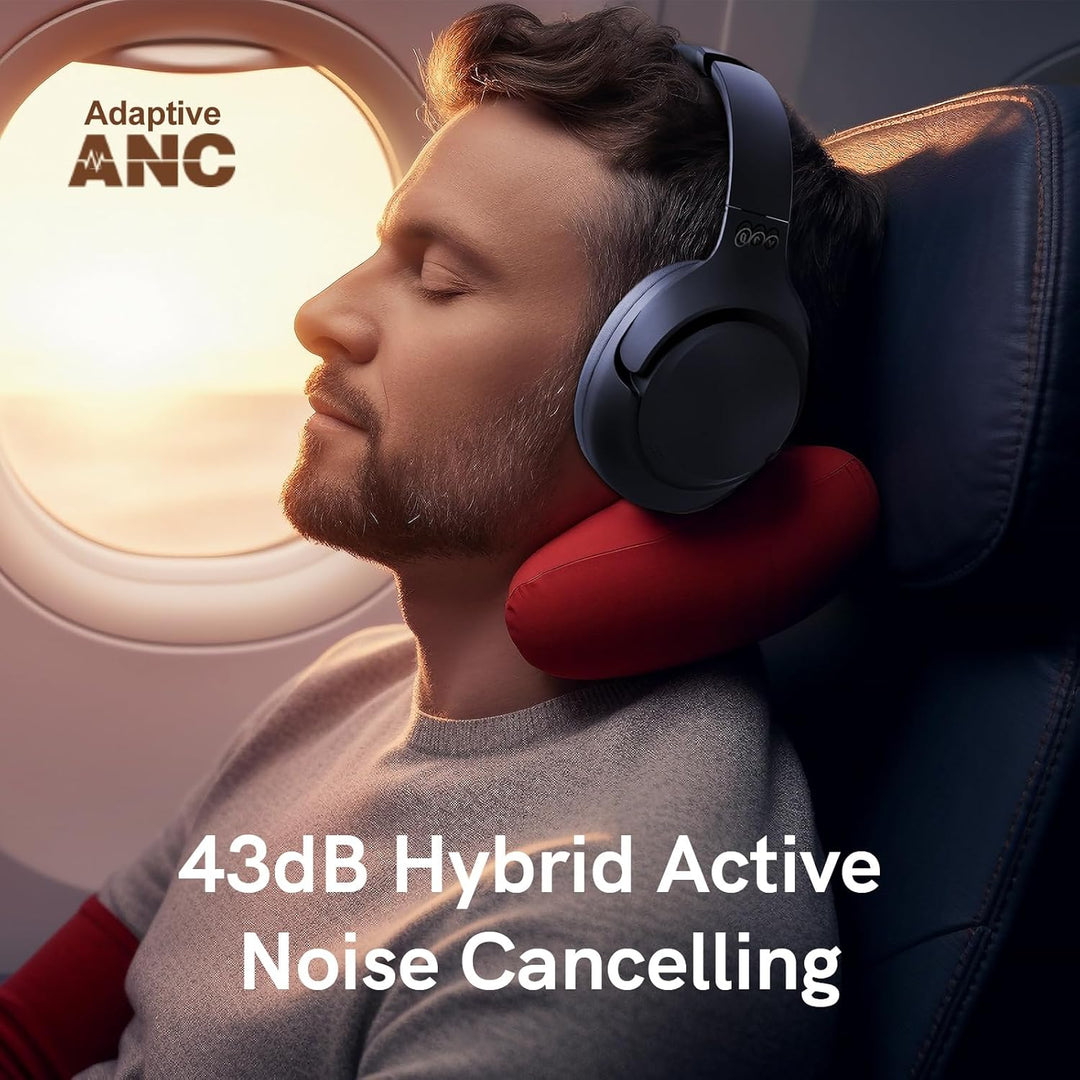 QCY H3 ANC Bluetooth Kopfhörer Over Ear,Hybrid Active Noise Cancelling Kopfhörer,Hi-Res Sound,60H Ak