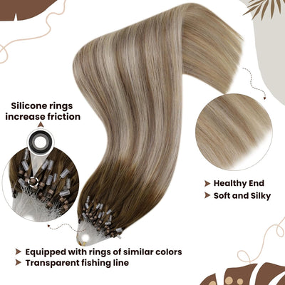 Hetto Extensions Echthaar Microring Braun Microring Extensions Echthaar Remy Extensions Microring Ec