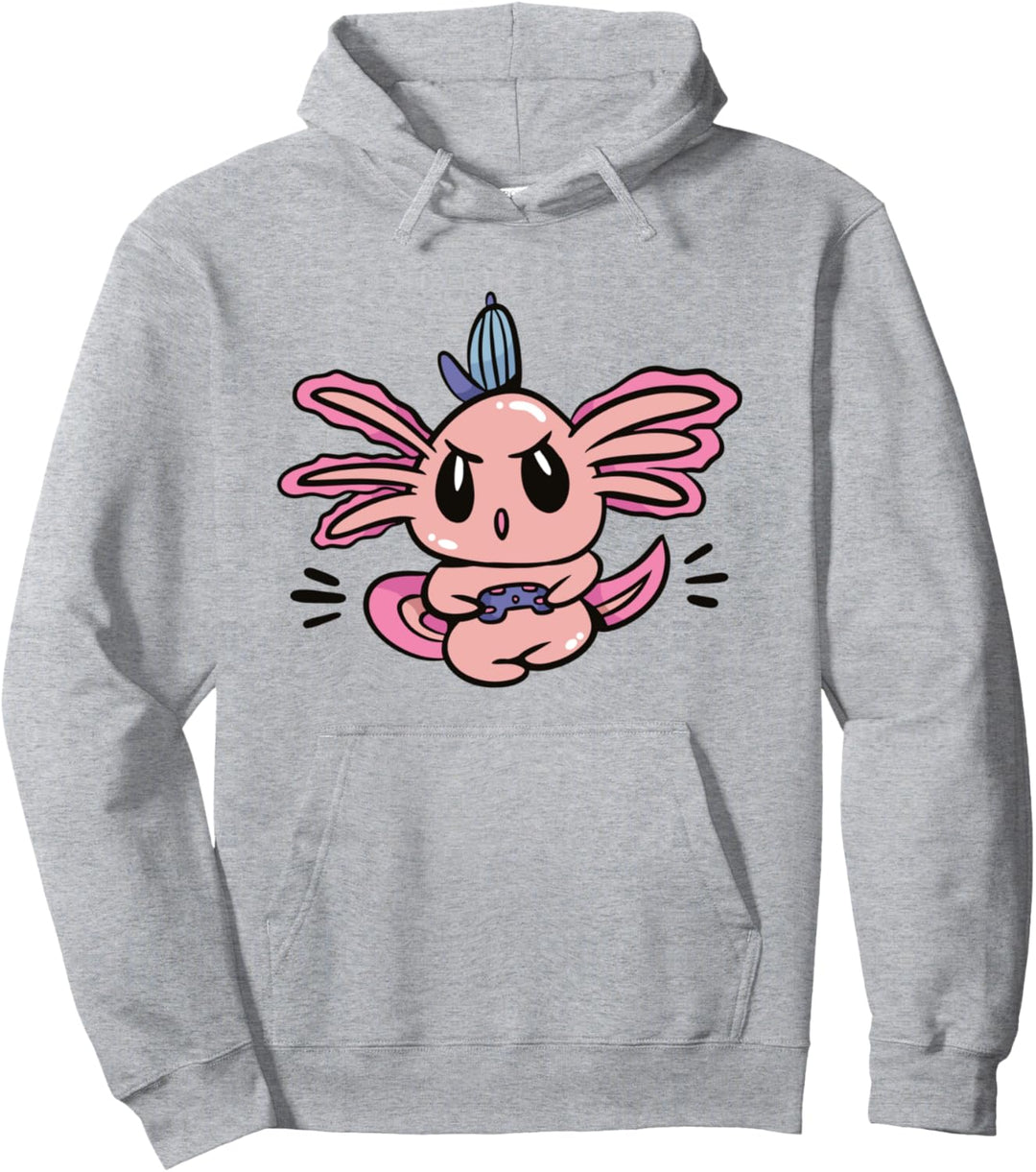 Gamer Axolotl Gaming Süsse Amphibien Pullover Hoodie