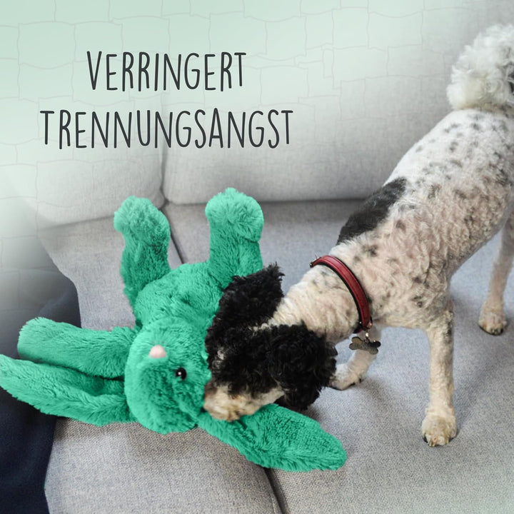 Cozy Dog Bunny Kuscheltier Hund - Kuscheltier mit Herzschlag - Plüschtier Hund - reduziert Trennungs