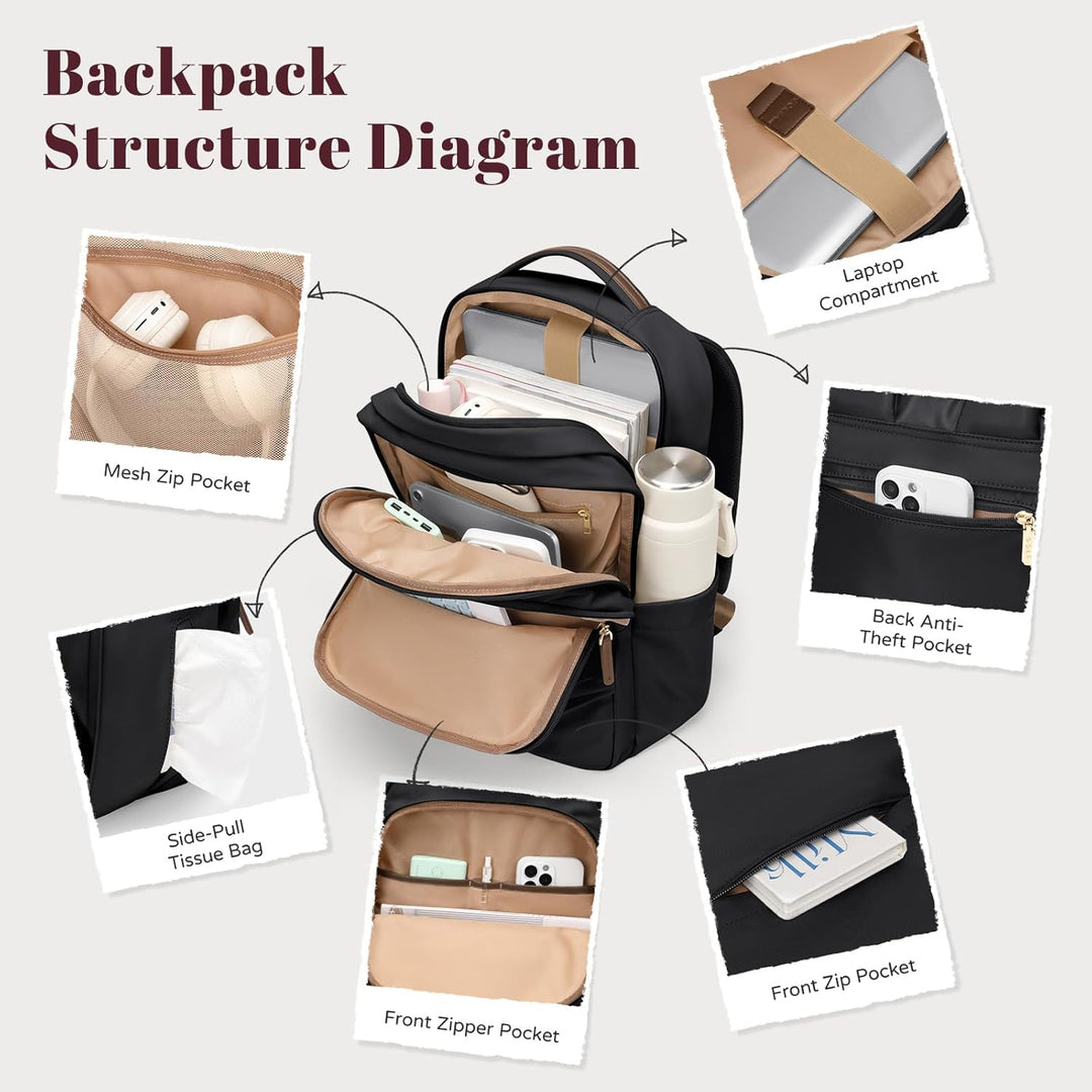 GOLF SUPAGS Multifunktional Handgepäck Rucksack, Schulrucksack Teenager, Rucksack Damen für Schule,