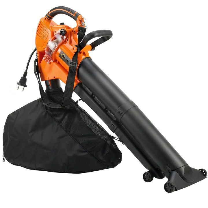Outsunny Elektrischer Laubbläser und Staubsauger 3000W 3-in-1 Gebläse | Laubbläser und -sauger, 40L