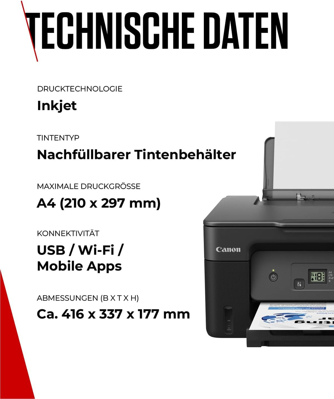 Canon PIXMA G2570 MegaTank 3in1 Multifunktionsgerät Grosse nachfüllbare Tintenbehälter DIN A4 (Scann