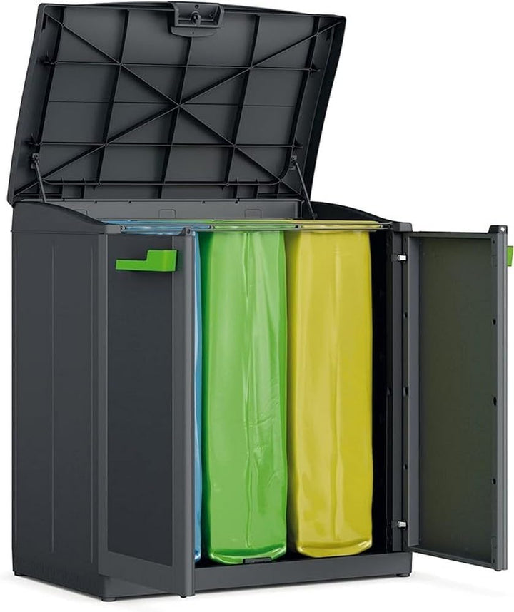 Kis Kunststoffschrank "Moby recycling", 1 Stück, anthrazit grau, 9961200 0708 02