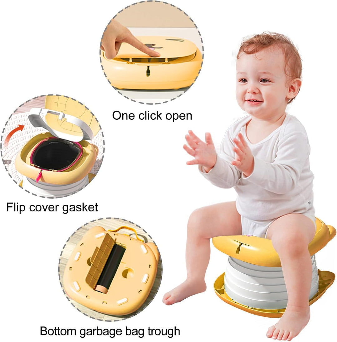Faltbarer Toilettensitz für Kinder, Reisetöpfchen für Auto, Outdoor & Indoor, Praktisch für Camping