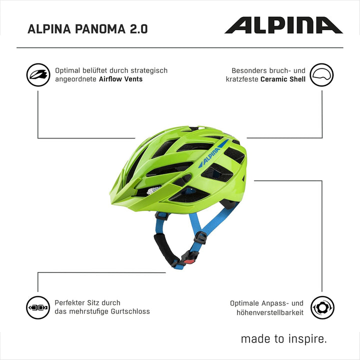ALPINA PANOMA 2.0 L.E. - Reflektierender & Optimal Belüfteter Fahrradhelm Mit Fliegennetz & Nachrüst
