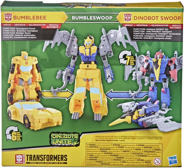 Transformers Bumblebee Cyberverse Adventures Spielzeug Dino Combiners Bumbleswoop 2er-Pack Figuren,