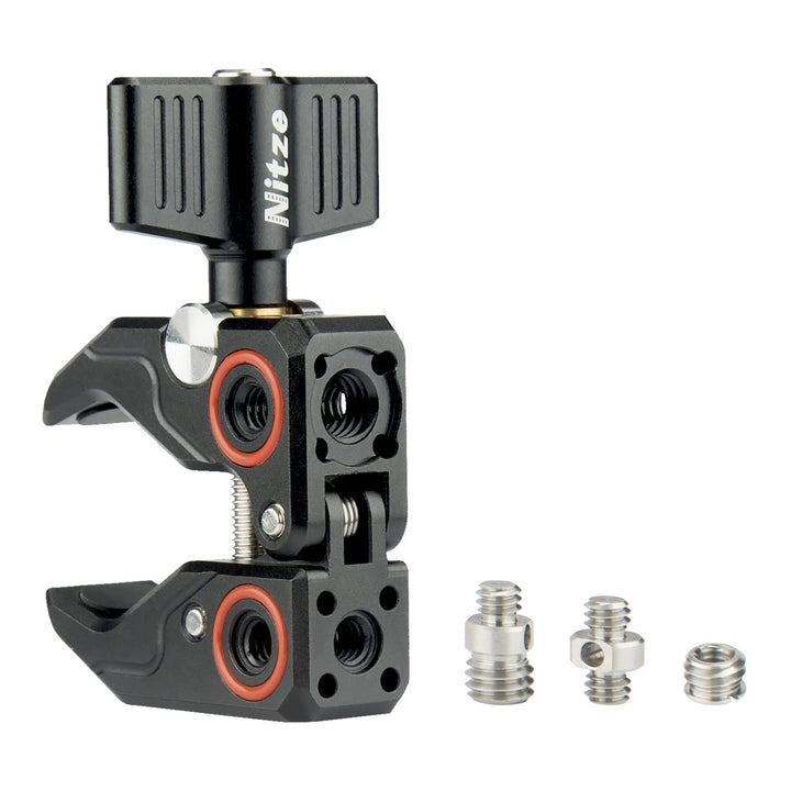 Nitze Super Clamp Klammer with 3/8" to 1/4" Thread Adapter, Payload Up to 5 Kg,Crab Shaped Camera Cl