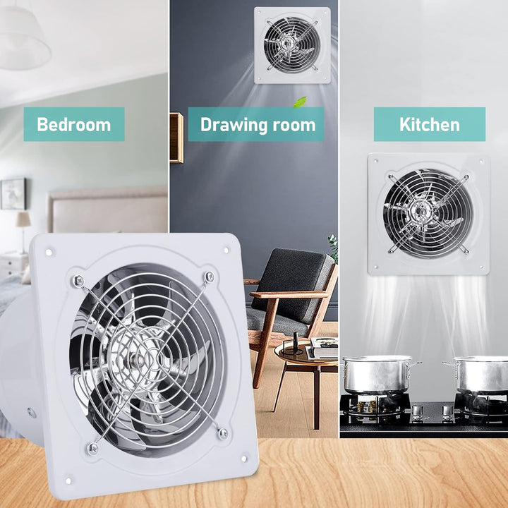 Abluftventilator Ø200mm, 8 Zoll Rohrventilator Wandventilator Lüfter Badlüfter Industrielüfter Abluf