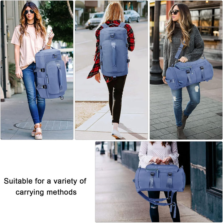 HAWEE Unisex Sporttasche mit Rucksackfunktion Reisetasche mit Schuhfach Gross Reiserucksack Wasserdi