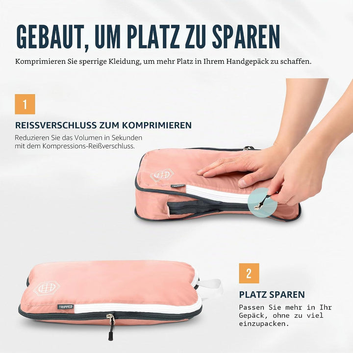 Kompressions-Packwürfel-Set für Reisen – leichter, robuster Kleidung-Organizer für Handgepäck und Ko