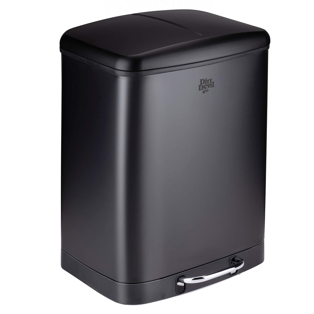 Dirt Devil Tretmülleimer 2 x 12L – Mülleimer 2 Fächer – Mülltrennsystem - Abfalleimer mit Soft Close