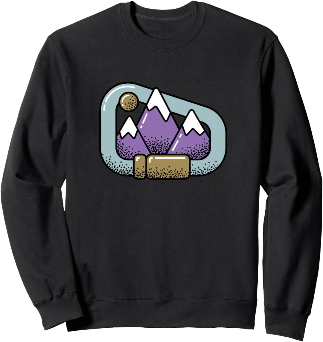 Klettern Design mit Bergen für Kletterer und Kletterinnen Sweatshirt