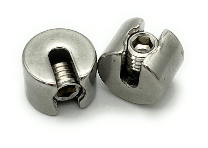 Klemmstopper Stoppklemme Edelstahl V4A | Drahtseil Ø 4mm | 10 Stück | Grösse und Menge WÄHLBAR | Dra