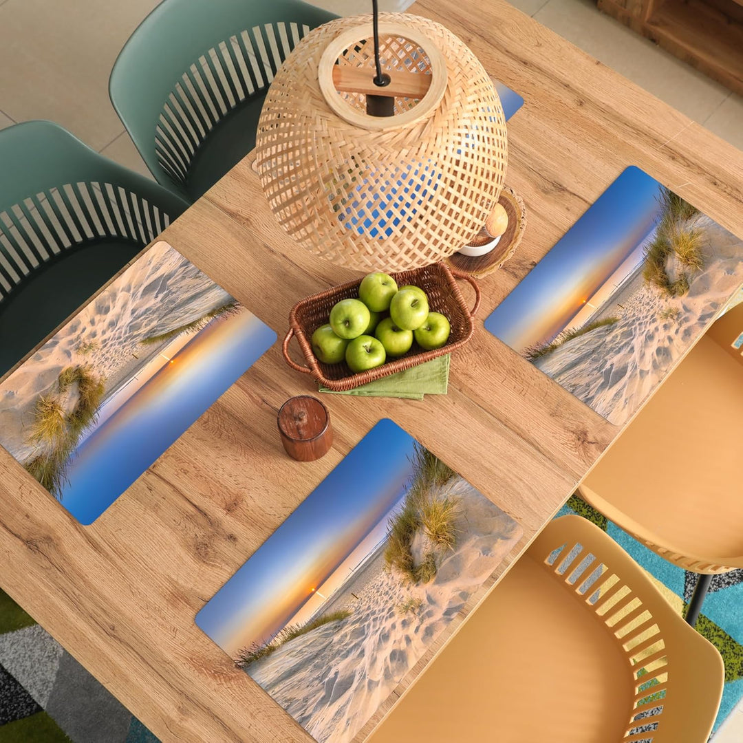 KitchenYeah© Platzsets Abwaschbar 6-Teilig 45x30 cm Tischsets Platzdeckchen rutschfeste Platzset Unt