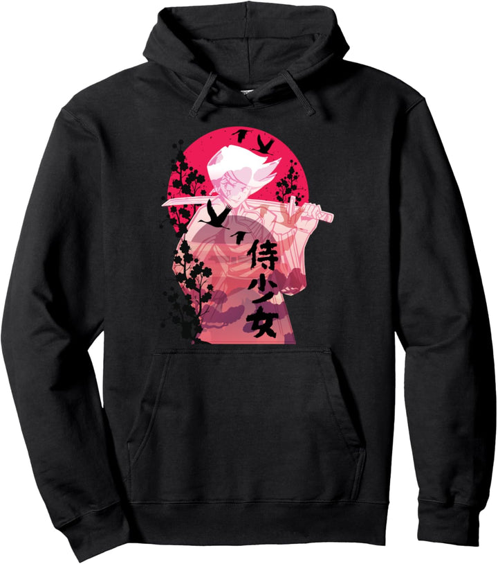 Anime Samurai Kriegerin | Japanische Kunst Grafik Pullover Hoodie