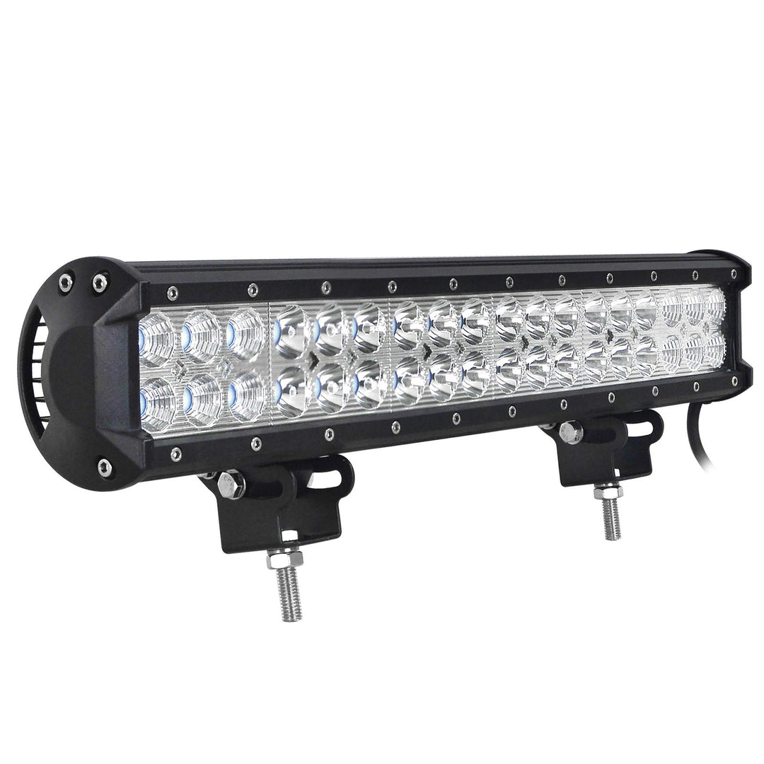 AUXTINGS 46cm 108W LED Arbeitsscheinwerfer Bar LED Scheinwerfer 12V 24V mit Kabelbaum Flutlicht Refl