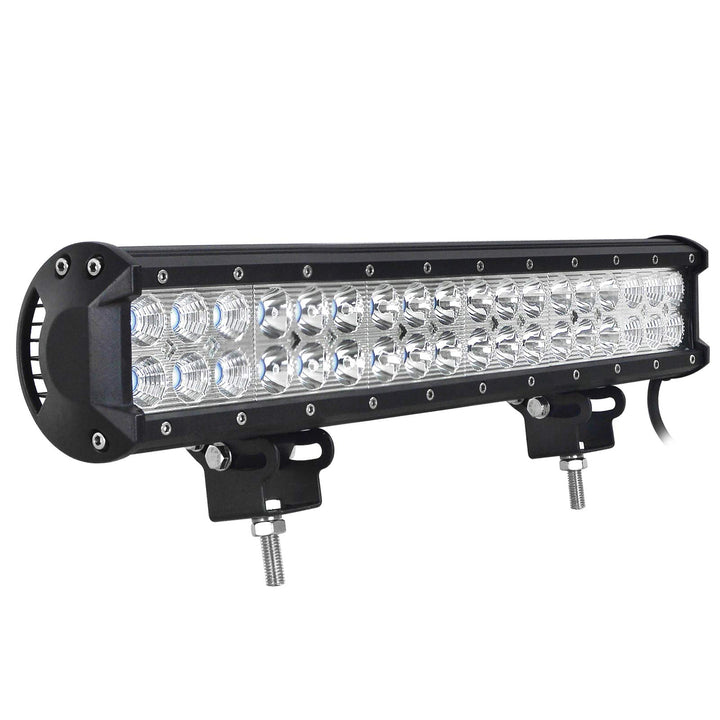 AUXTINGS 46cm 108W LED Arbeitsscheinwerfer Bar LED Scheinwerfer 12V 24V mit Kabelbaum Flutlicht Refl