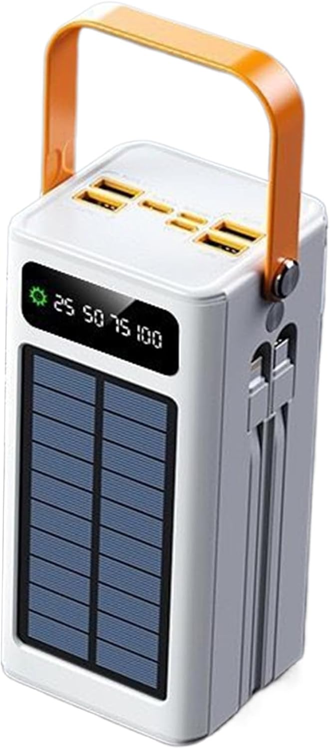 Solarladegerät Für Smartphones | 120W Outdoor Powerbank,50000mAh Überlebensausrüstung mit Licht 4 Au