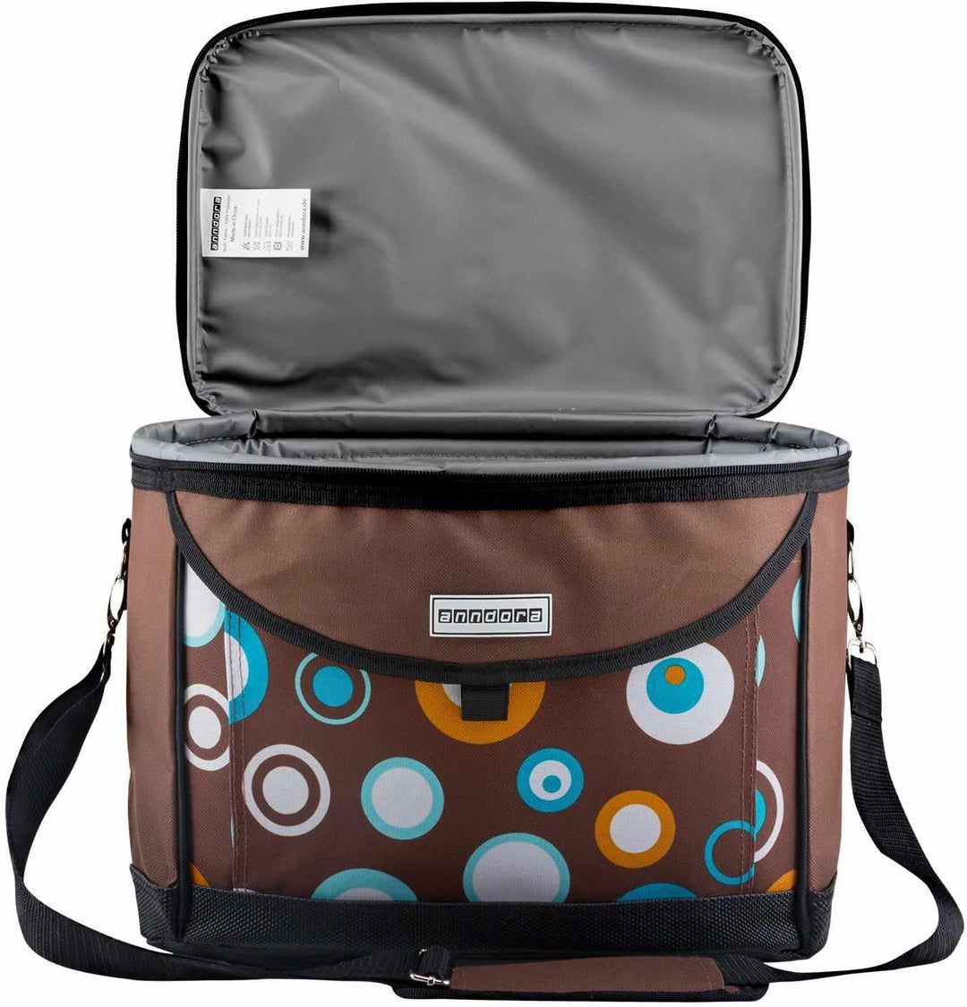 anndora Kühltasche 22 L Picknick Kühlbox 35 x 24 x 27 cm - Farbauswahl Braun, Braun