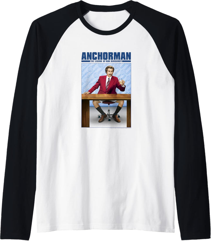 Anchorman Ron Burgundy Title Portrait Poster Raglan