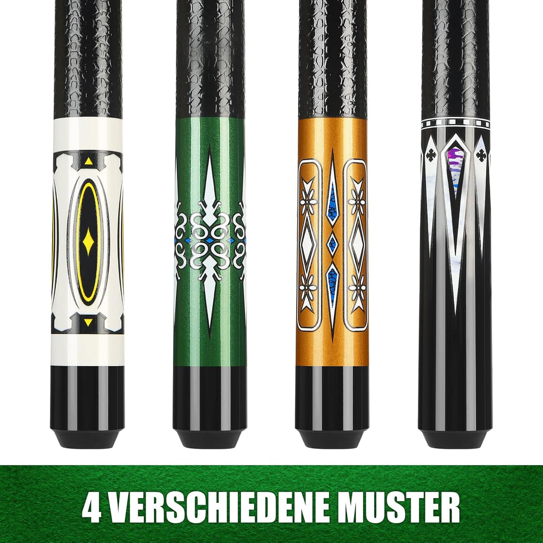 ASMPCUE Pool Queue, 58 Zoll Billard Queue Hardwood Pool Cue 13mm Spitzen für Professionelle Billards
