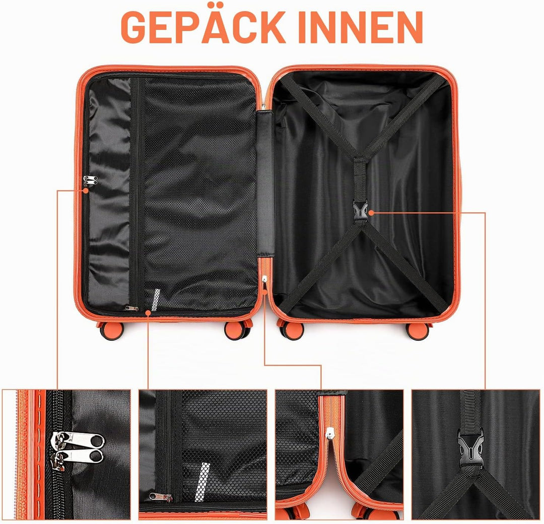 British Traveller Handgepäck Koffer Mittelgross Reisekoffer Mittelgross Hartschalenkoffer 64 * 43 *