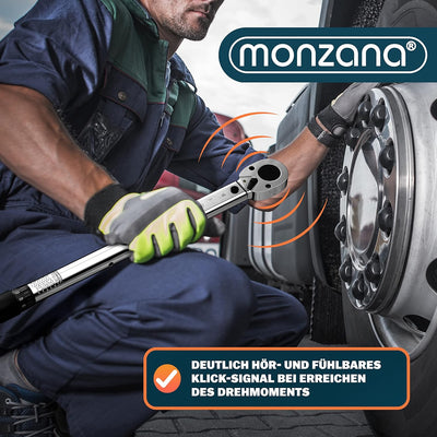 Monzana® Drehmomentschlüssel 6tlg. Set 40-210Nm TÜV Süd GS 1/2' Zoll CrV inkl. 3 Stecknüsse Verlänge