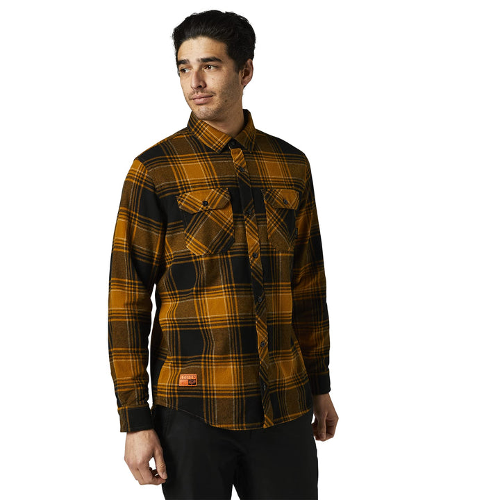 Fox Racing Herren Men's Traildust 2.0 Flannel Shirts Button-Down-Shirt S Gold, S Gold