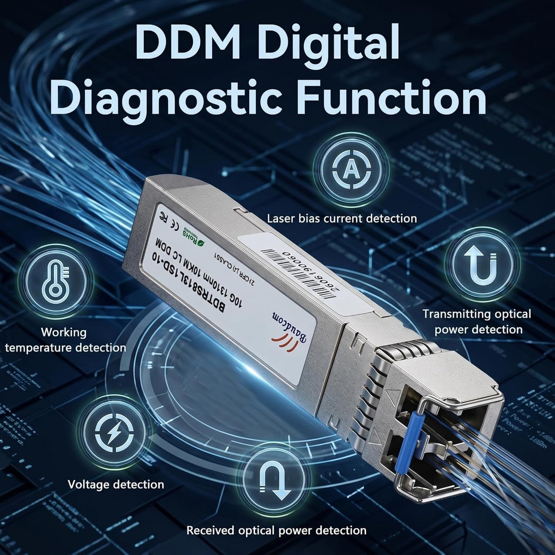 10GBASE-LR SFP+ Transceiver, 10KM, 10G SFP LR Single-Modul, kompatibel mit Cisco SFP-10G-LR MA-SFP-1