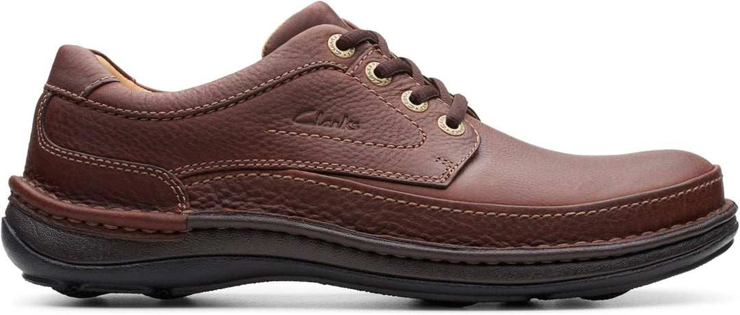 Clarks Herren Nature Three Derby 39.5 EU Mahogany Leather, 39.5 EU Mahogany Leather
