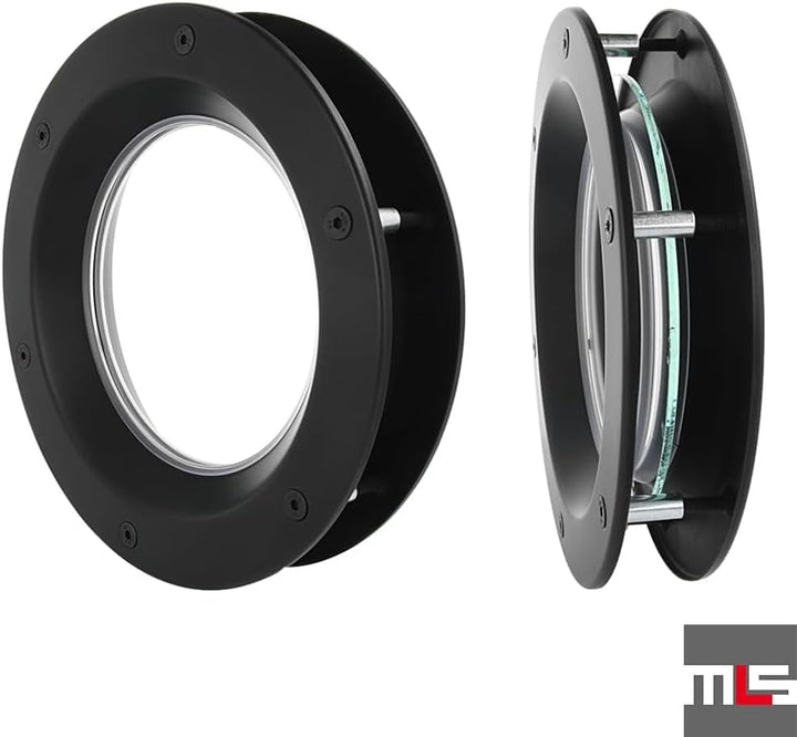 MLS Bullauge B6000, Bullauge für Türen, aus Robustem Aluminium, VSG-Sicherheitsglas, Passend für 40