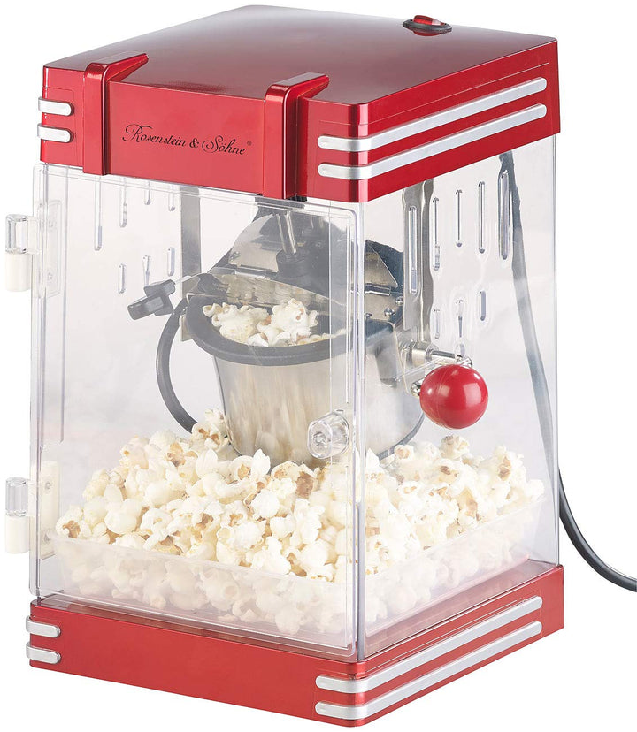 Rosenstein &amp; Söhne Popcornmaker: Mini-Retro-Popcorn-Maschine "Theater" im 50er-Jahre-Look, 230 Watt