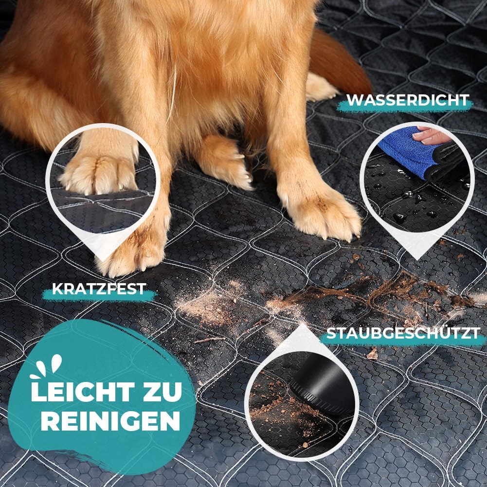 KYG Kofferraumschutz Hund, Gesteppte Schutzmatte & Hundedecke mit Seiten- und Ladekantenschutz – Was
