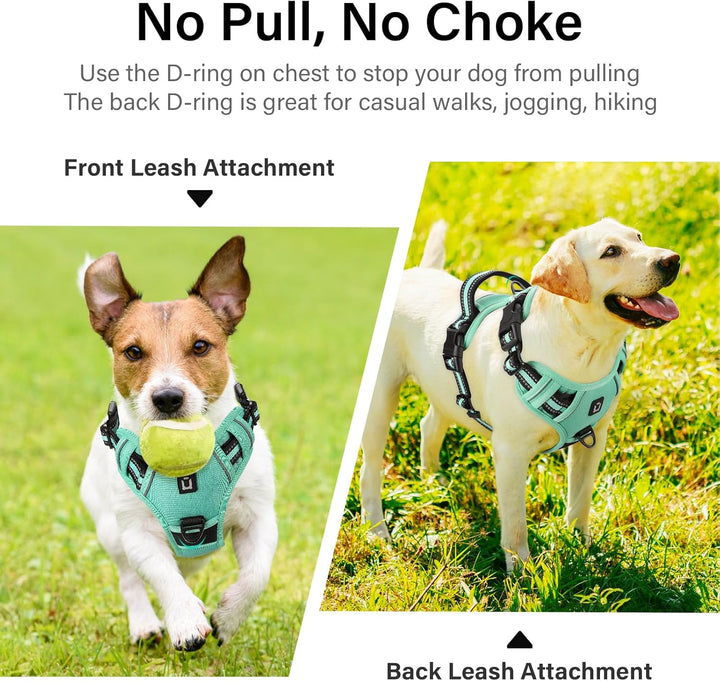 Hundegeschirr, No-Pull Hundegeschirr, Brustgeschirr für kleine, Grosse, mittelgrosse Hunde, Weich At