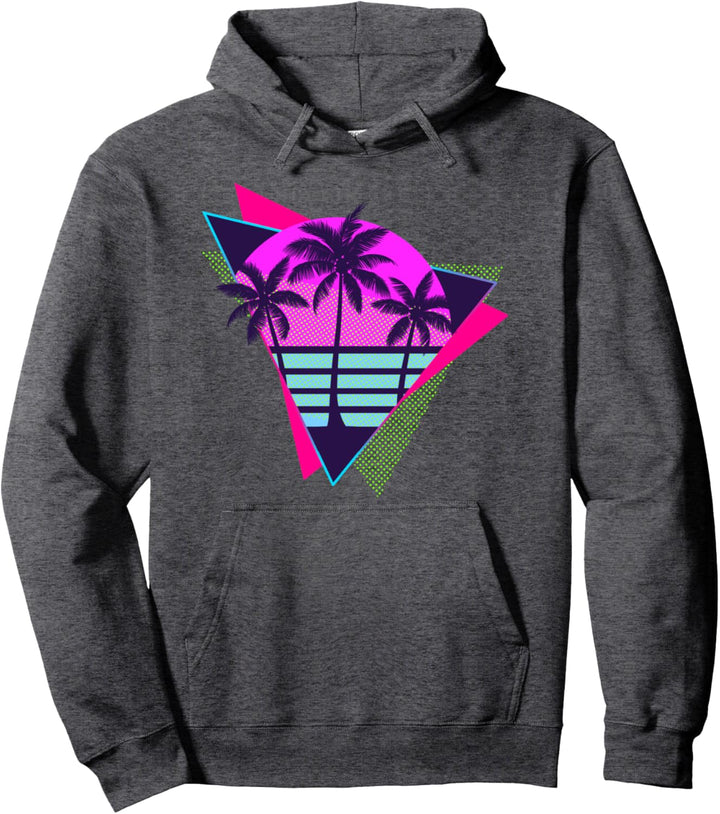 Ästhetische Vaporwave Musik Palmen Sonne Retrowave Synthwave Pullover Hoodie