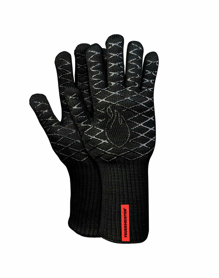 Feuermeister Premium BBQ Grillhandschuhe Gr. 12 in der Farbe Schwarz aus Aramidfaser/Nomex, hitzebes