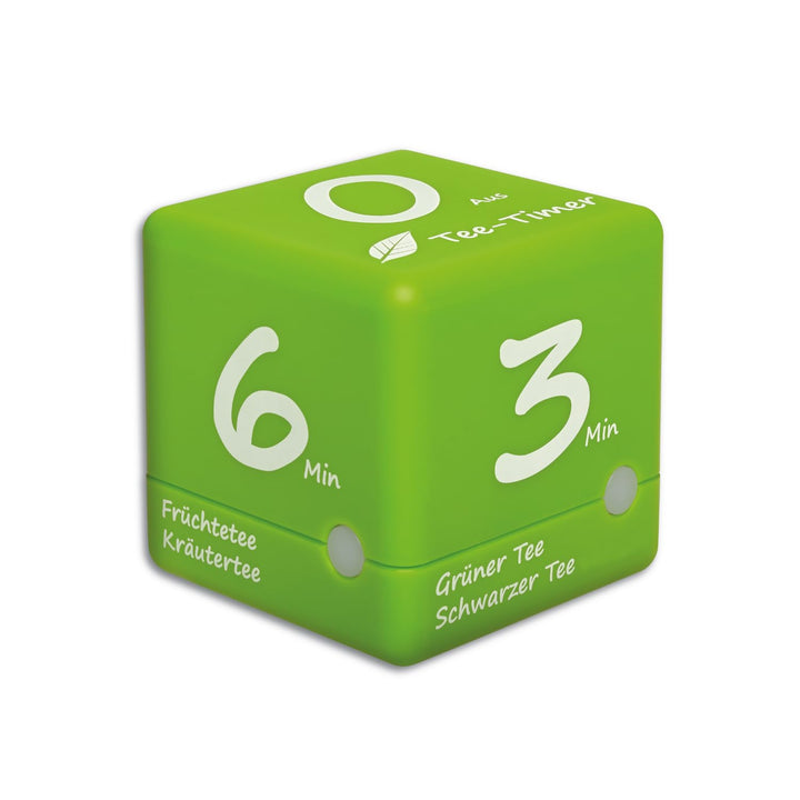 TFA Dostmann Digitaler Tee-Timer, 38.2035.04, ideale Ziehzeit, Tee-Zubehör, Timer, grün,L 60 x B 60